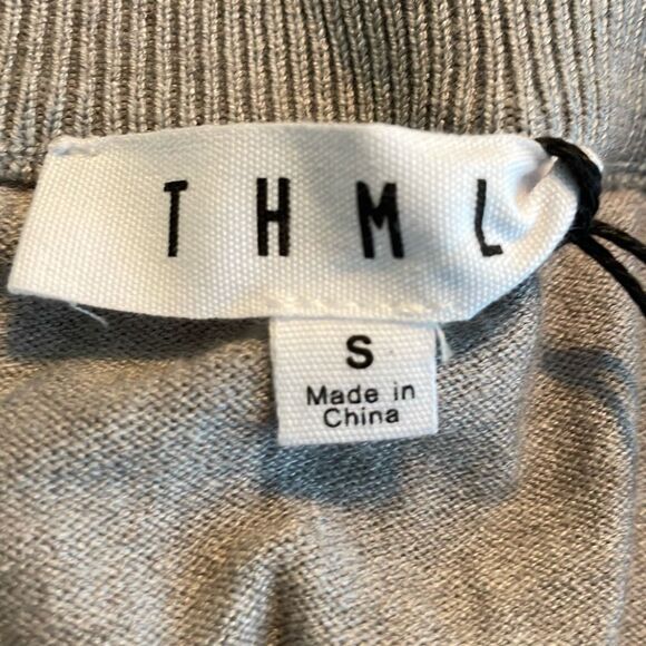 THML Brandy Rainbow Stripe Crewneck Sweater Gray Knit S - Picture 5 of 9